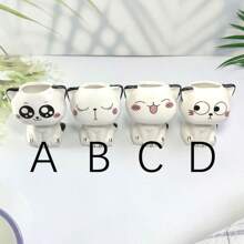 1 Piece, Ceramic Flower Pot Mini Cat Cartoon Cute Potted Plant Desktop Potted Cat Potted DIY Desk Decoration Children's School Gift