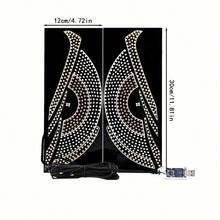 2 件智能汽车装饰灯，11 种照明模式，包括 10 种闪烁模式 + 1 种常亮，创意恶魔眼 LED 车灯，酷炫车辆显示屏，适用于卡车和汽车的 USB 插入式装饰灯，灯光优美，易于安装