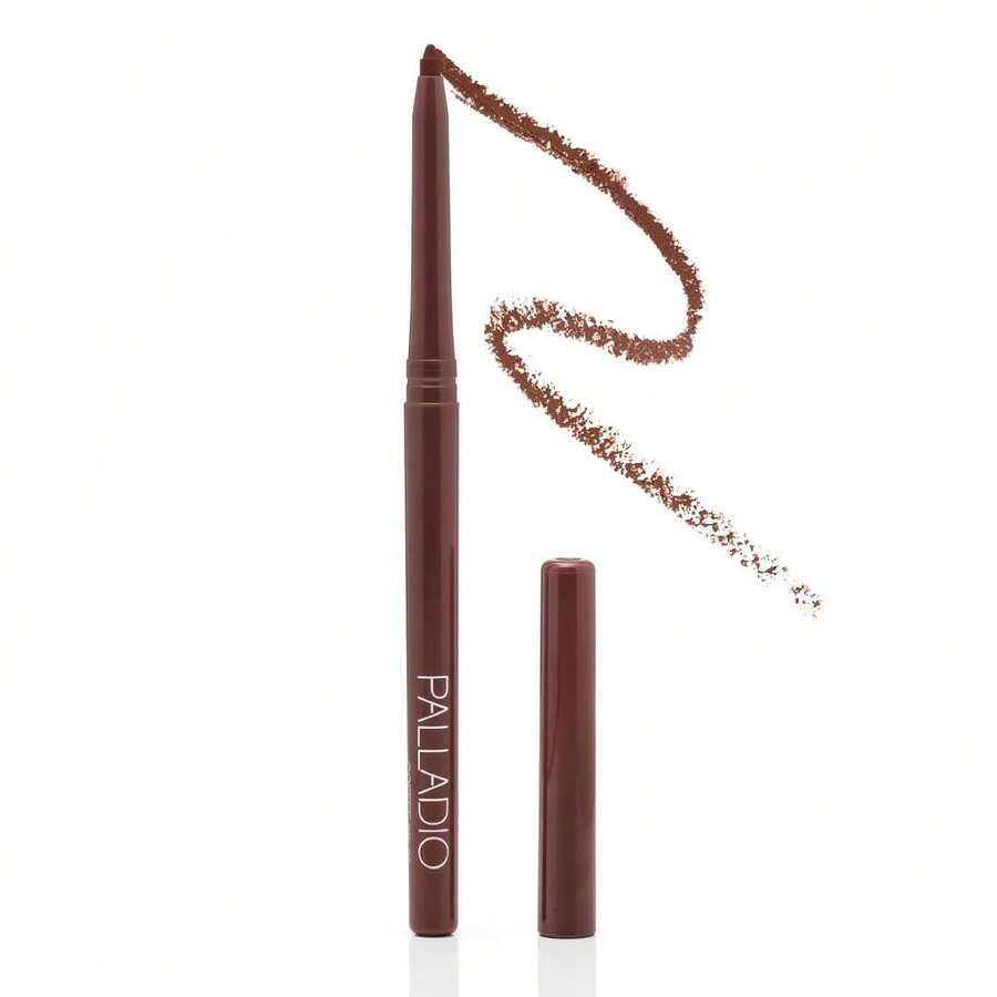Palladio, Retractable Waterproof Lip Liner High Pigmented And Creamy Color Slim Twist Up Smudge Proof Formula With Long Lasting All Day Wear No Sharpener Required, Plum - Coffee - View 1