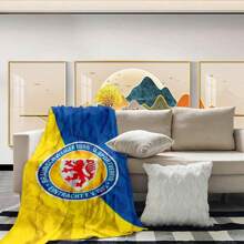Eintracht Brunswick Flannel Blanket - Official Team And Founded In 1895 Design, Vibrant Blue & Yellow Sports Themed Blanket, Soft And Warm For Fans Year-Round, Essential For Home Decor And Match Days