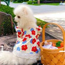 Local Delivery Hawaiian Dog Dress For Small Dog Girl Summer Dog Clothes Puppy Princess Dress Floral Pattern Tropical Pet Beach Outfit For Cat Dogs (Medium,Hawaii)… - 大的 - 查看 7