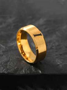 1 pieza Anillo de inoxidable con 26 letras de moda