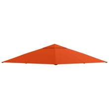 Tetto di ricambio per gazebo 3x3m arancione | Tetto in poliestere impermeabile (298x295cm) con 8 fori di drenaggio e 4 tiranti