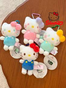 Sanrio 1pc Hello Kitty Plush Doll Keychain, Cute Bag/Car Charm, Gift For Girlfriend,For School Supplies,Back To School