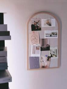 1‌PC Self-Adhesive Felt Bulletin Board | Arched Light Camel Pin Board | Scandi Wall Decor For Photos/Notes | Office & Home Heat-Resistant Desktop Mat Home Decor Back To School Room Decor School Supplies - Multicolor - View 3