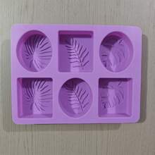 1 Peça, Molde de Sabão de Óleo Essencial Artesanal com 6 Grades em Forma de Folha Oval Quadrada, Molde de Silicone Artesanal DIY - Formas de Folha Redonda e Quadrada, Adequado para Sabão, Resina, Velas, Antiaderente, Reutilizável, Perfeito para Projetos Criativos, Molde de Silicone para Fabricação Artesanal de Sabão com 6 Folhas Quadradas Diferentes Oval Resistente a Altas Temperaturas
