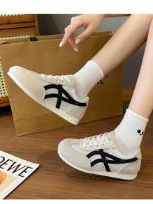 Solid Color Preppy Outdoor/Casual Athletic Shoes, Mesh Breathable Fashion Versatile , Lightweight Sneakers For Running, Gym Workout For Women