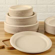 97/50 件高品质纸盘，适用于甜点、沙拉、派对和聚会 - 适用于家庭、厨房、餐厅、野餐、露营的餐具 - 非常适合万圣节、圣诞节、复活节、感恩节 - 彩色 - 查看 9