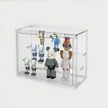 1 pieza Caja de almacenamiento de figura de acción, caja ciega, caja de almacenamiento de muñecas, caja de exhibición de acrílico de muñecas, caja de almacenamiento transparente, caja de exhibición y almacenamiento de juguetes ensamblados, decoración de Navidad, San Valentín y Año Nuevo