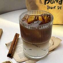 1个透明竖款玻璃鸡尾酒杯，简约透明咖啡杯，家用冷饮杯，牛奶杯，果汁杯，冰淇淋杯 - 厨房用具，咖啡馆，餐厅 - 彩色 - 查看 6