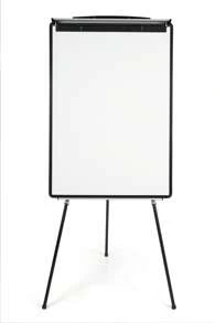 Bi-Office Cavalletto magnetico a treppiede design - 70 x 100 cm (formato europeo), superficie in acciaio laccato, telaio in alluminio e plastica nera