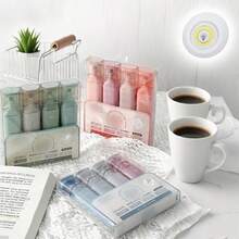 [Remote LED Punk Lights] 5pcs Cordless LED Punk Light Set - Remote Controlled, Magnetic Stick-On Night Lights For Hallway, Bathroom, Bedroom, Kitchen, Cabinet, And Stairs Home Decor With Easy Installation - 5 cái - Xem 4