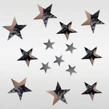 40 piezas Pegatinas de pared de espejo acrílico con forma de estrellas, pegatinas de arte con adhesivo para decoración de pared de bebé, habitación de niños, hogar, manualidades DIY