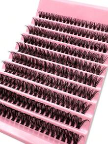 10 Row 200PCS,50D Cluster Individual Lashes,8-16mm Cluster Lashes,D Curling,Natural Look,Mixed Tray,DIY Eyelash Extension,Volume Lash Clusters,Eyelashes Cilias Makeup,Extra Thick&Fluffy&Natural Look,Reusable Individual Eyelash Extensionlash Clusters,Eyelash Clusters,Individual Eyelashes,Lashes,Fake Lashes - DD - View 7