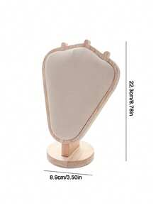 1 件橡胶木高档天鹅绒木制珠宝展示架,垂直项链架,耳环架收纳架女士收纳整理器旅行必需品返校宿舍收纳秋季装饰 - 彩色 - 查看 12