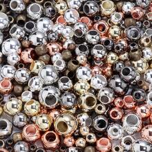 20-100 件/包 CCB 圆形大孔珠，多种款式选择，时尚休闲百搭金/银手工 DIY 串珠，适用于手链、项链、珠宝制作、吊坠、装饰配件 - 大孔珠 - 查看 6