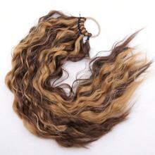 The Synthetic 24-Inch Rubber Band Elastic Wavy Ponytail Wig Is Easy To Wear And Suitable For Women's Daily Wear