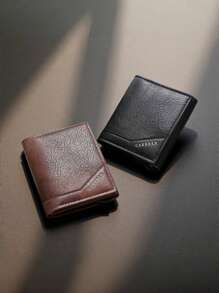 1 pieza Billetera multifunción para hombres con tarjetero plegable, diseño delgado de triple pliegue con múltiples ranuras para tarjetas, regalo ideal para hombres