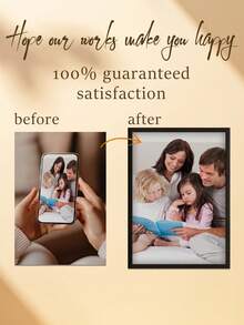 1幅定制帆布画，个性化照片海报，高清印刷，珍藏回忆，留住美好瞬间，生日派对，周年纪念，独特完美的艺术礼物 - 查看 5