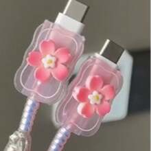 Cute Rabbit Design Charging Cable Organizer, Protector Case Suitable For Chargers, Data Cable, Fast Charging Adapter, Tidy Wire Winder, Thoughtful Gift For Boyfriend/Girlfriend Cable Protector, Charger Accessories, Phone Accessories