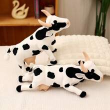Plush Cow Stuffed Animal Doll, Cartoon Calf Doll, Chinese Zodiac Ox Soft Doll, Kids Birthday Gift, Photo Prop, Decorative Figurine