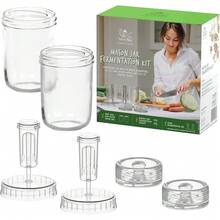 New  Ferment Kit - 2 Fermenting Mason Jars, 2 Fermentation Weights & 2 Fermenting Lids - Bildfarbe - View 5