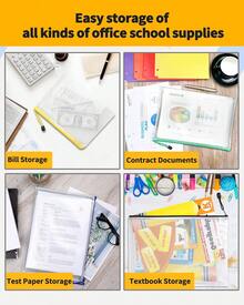 Plastic Mesh Zipper Pouch 4x9 In (6 Colors, 12 Packs), Small Water-Resistant Zip Bag For School Office Supplies, Pencil Organizing Storage - Multicolor - View 7