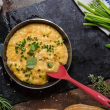 FG-Soup Spoons La Soon Set, Heat Resistant Rubber Soonula, Seamless Non-Stick Ible Scrs Ba Mixing ,3 ,Dinnerware Gold Spoon