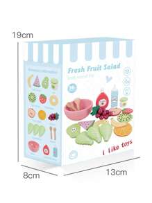 1 Set de juguete de casa de madera, juego de simulación, Set alimenticio para niños pequeños mayores de 3 años - 16 piezas de juguetes de estilo americano para frutas, verduras y aperitivos, juegos de roles de cocina Montessori, regalos educativos para fiestas de cumpleaños