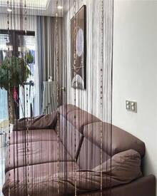100cmX200cm Decorative Door String Curtain Beads Wall Panel Fringe Window Room Divider Blind For Wedding Coffee House Parts Door Divider Beads Tassel Screen Decoration (Colorfull 25) - Coffee - 查看 4