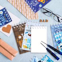 8 件节日卷轴、胡子派对计划器、记事本、备忘录、官方文件、装饰包装、直立翻页、便携且可拆卸 - 彩色 - 查看 7