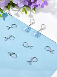 10pcs Hook With Melon Seed Clasp Stainless Steel French Ear Hooks Pendant Clips Handmade DIY Earring Making Accessories