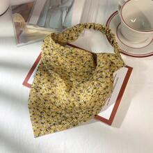 1 pieza Diadema de triángulo de moda para mujeres, diadema de borde ancho, diadema cuadrada con flores, correa elástica para el cabello de mujer, diadema, accesorios de diadema de triángulo, diadema elástica de mujer, accesorios de moda para el cabello, adecuada para cualquier ocasión