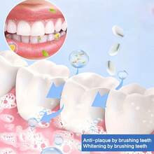 62片装旅行装草本薄荷牙膏口香糖，深层清洁口腔污渍，持久清新口气，去除异味，口腔护理片，方便旅行和日常使用，适合男士、女士和家庭 - 彩色 - 查看 2