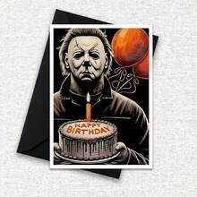 Inspirierte Horrorfreunde Geburtstagskarte, perfekt für Halloween, Weihnachten, Gruselgrußkarte, Freundschaftskarte, einzigartiges Geschenk für Freunde, Familie und Geliebte