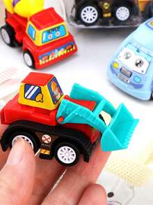 6pcs/Pack Mini Pull Back Cars Creative Lovely Simulation Cartoon Cart Model Carnival Prizes,Goody Bag Fillers Birthday Festivals Gift - Multicolor - View 8