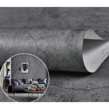 1 Roll Of Thickened Retro Dark Gray Cement Self-Adhesive Wallpaper 3D Stereoscopic PVC 15.7inX39.9/118.1/196.8in Peelable Immediately Leaving Contact Paper Suitable For Kitchen Living Room Bedroom Bathroom Dormitory Dining Table Stickers Furniture Renovation Home Decoration Wallpaper Wall Paper Wall Stickers Room Decor Wall Decor Living Room Decor