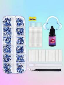novani Kit de 12 rejillas de resina joya dental DIY con kit de joyas de moda para iniciarse en las joyas dentales
