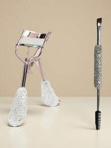 1pc Luxurious Rhinestone Stainless Steel Eyelash Curler, Shiny Silver Makeup Tool With Duck Billed Handle, Portable Eyelash Curler,Makeup,Cheap,Room Decor,Vanity,Travel,Bedroom,Makeup Accessories,Eyelash Curler,Cheap,Stocking Stuffers,Makeup,Makeup Tools,Cheap Stuff,Gifts,Gifts For Women,Christmas Gifts - Multicolor - View 13