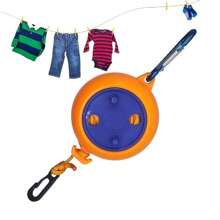 1 pièce Corde à linge portable rétractable pour extérieur, camping, hôtel, anti-dérapant, résistant au vent, accessoire de séchage de linge 10m