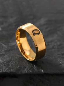 1 pieza Anillo de inoxidable con 26 letras de moda