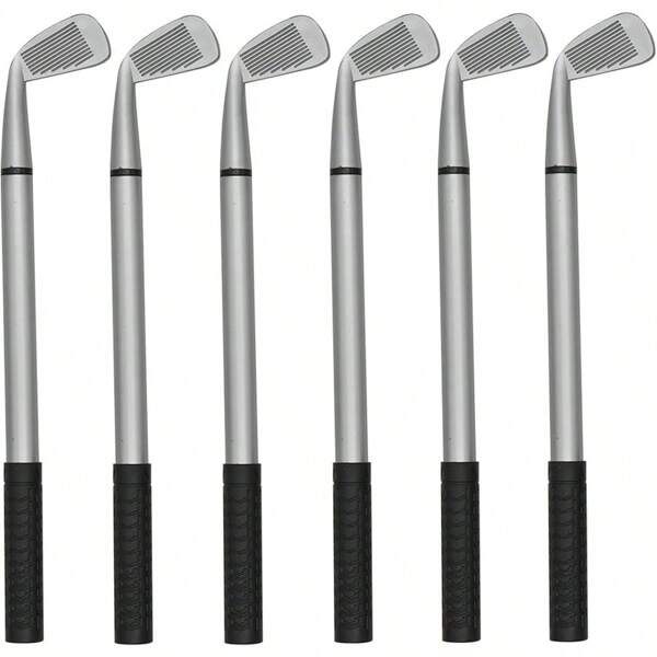 10 pezzi Penne a sfera da golf divertenti, con design a forma di club da golf, inchiostro gel nero, adatte per studenti, colleghi, capi, uffici, papà, forniture scolastiche, rientro a scuola