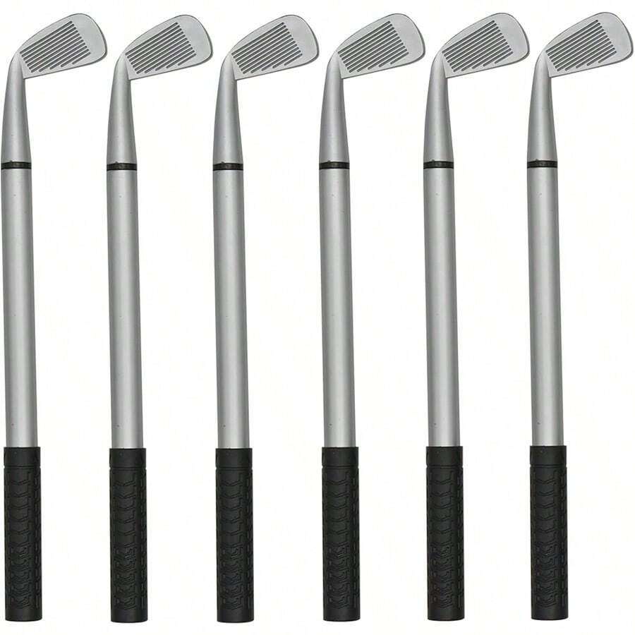 10 pezzi Penne a sfera da golf divertenti, con design a forma di club da golf, inchiostro gel nero, adatte per studenti, colleghi, capi, uffici, papà, forniture scolastiche, rientro a scuola