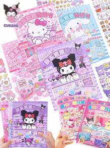 Sanrio Sanrio DIY Bubble Sticker Quiet Book With Lovely Kuromi Pattern, Exclusive Toy For Children