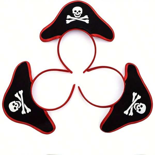 1pc Pirate Skull Headband, Halloween Costume Accessory, Party Home Decor, Holiday Supplies, Halloween Home Decoration