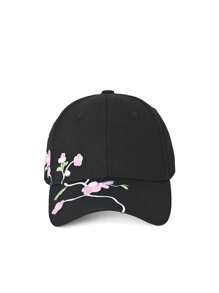1pc Flower Embroidered Baseball Cap, Washable Adjustable Hat, Fashion Breathable Versatile Outdoor Sun Visor, Great Gift For Holidays