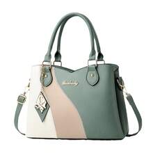 Women Shoulder Bags - 粉紅色拼米白 - 查看 7