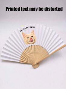 Customized Pet Photo And Name LOGO White Wedding Fan,Classic DIY Fan,Ornamental High-Quality Custom,Personalized,Stylish, Exquisite Custom, Personalized, Unique Ideal Gifts, ,Colorful,Cute,Adorable,Funny,Kawaii,Y2K,Stylish,Unisex,Casual,Custom,Personalized,Unique,Customized,Ideal Gifts For Him,Ideal Gifts For Her,Her,Boyfriend,Girlfriend,Family,Friends Back To School
