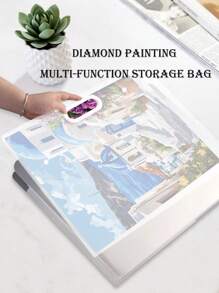 4K Diamond Painting Art Portfolio Folder - Sturdy Large-Sized Art Book, Paintings With Hard Edge Protection, Diamond Painting - DIY Diamond Painting Storage Organizer, Artwork Storage, Minimalist Design, Fashionable Appearance, Durable Structure