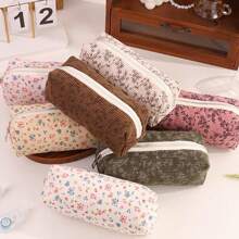 1 Pezzo Borsa/Astuccio per matite di design semplice e carino, dalla grande capacità, alla moda e pratica per ufficio, scuola, cancelleria, custodia per pennelli trucco